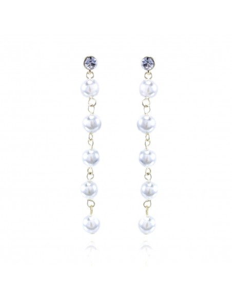 Pearl earrings ORECCHINI PERLE STRASS ARG/ORO-P.ARGENTO | Wholesale Hair Accessories and Costume Jewelery