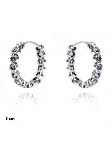 Short Rhinestone Earrings ORECCHINI CERCHIO STRASS | Wholesale Hair Accessories and Costume Jewelery
