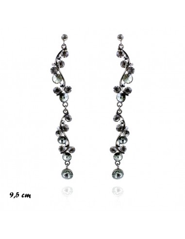 Long Rhinestone Earrings ORECCHINI PENDENTE STRASS | Wholesale Hair Accessories and Costume Jewelery