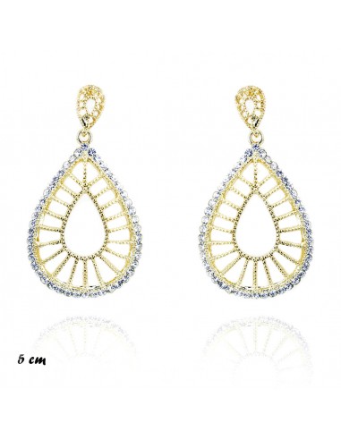 Long Rhinestone Earrings ORECCHINI PENDENTE STRASS ARG/ANTR/ORO | Wholesale Hair Accessories and Costume Jewelery