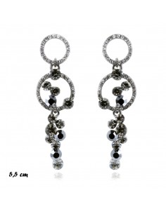 Long Rhinestone Earrings ORECCHINI PENDENTE STRASS B/HEMA | Wholesale Hair Accessories and Costume Jewelery