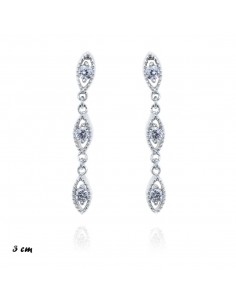 Long Rhinestone Earrings ORECCHINI PENDENTE CON STRASS | Wholesale Hair Accessories and Costume Jewelery
