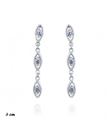 Long Rhinestone Earrings ORECCHINI PENDENTE CON STRASS | Wholesale Hair Accessories and Costume Jewelery