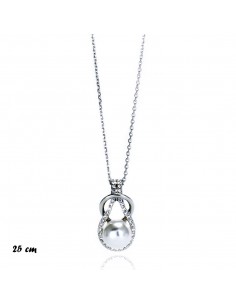 Halsketten Perlen COLLANA PENDENTE PERLA E STRASS | Großhandel Haarschmuck und Modeschmuck