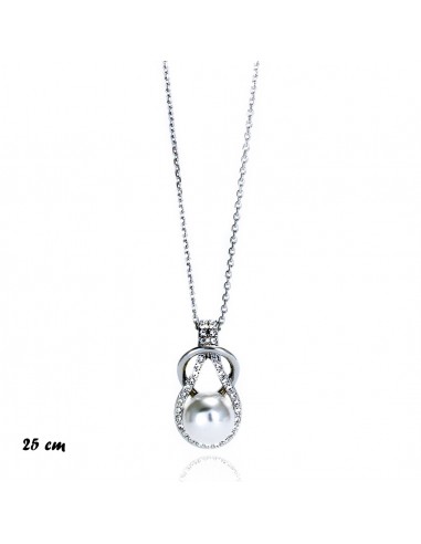Halsketten Perlen COLLANA PENDENTE PERLA E STRASS | Großhandel Haarschmuck und Modeschmuck