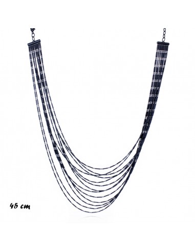 Fashion Necklaces COLLANA PERLINE METALLO SATINATO | Wholesale Hair Accessories and Costume Jewelery
