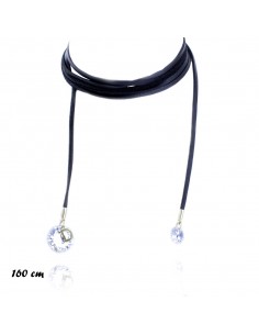 Fashion Necklaces CORDONCINO LUNGO DOPPIO CRISTALLI ARG/ORO | Wholesale Hair Accessories and Costume Jewelery