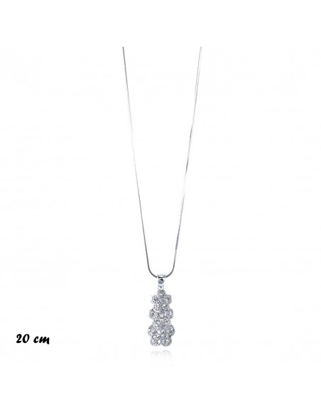 Strass necklaces COLLANA PENDENTE FIORE STRASS | Wholesale Hair Accessories and Costume Jewelery