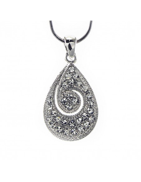 Strass necklaces COLLANA PENDENTE GOCCIA STRASS | Wholesale Hair Accessories and Costume Jewelery
