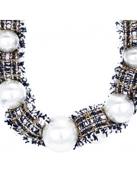 Pearls necklaces COLLANA TESSUTO PERLE CORTA | Wholesale Hair Accessories and Costume Jewelery