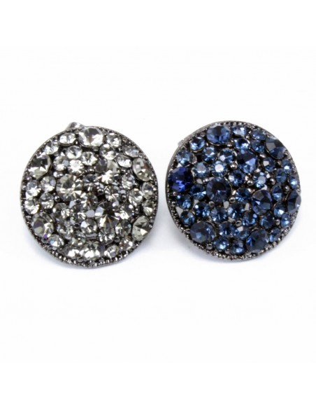 Short Rhinestone Earrings ORECCHINI BOTTONE STRASS | Wholesale Hair Accessories and Costume Jewelery