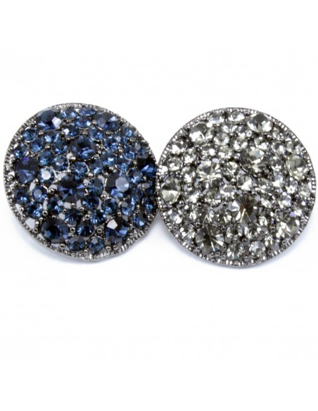 Short Rhinestone Earrings ORECCHINI BOTTONE STRASS | Wholesale Hair Accessories and Costume Jewelery