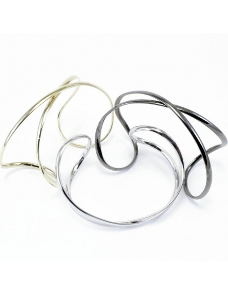 Fashion Bracelets BRACCIALE METALLO INTRECCIATO ARG/ORO/N | Wholesale Hair Accessories and Costume Jewelery