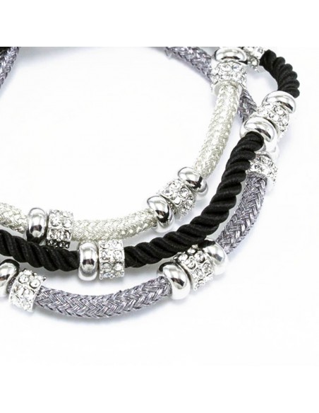 Bracelets with Rhinestones  BRACCIALE TESSUTO STRASS | Wholesale Hair Accessories and Costume Jewelery
