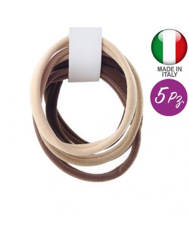 Elastici Basic Elastici per capelli in microfibra colori naturali - made in Italy - 5 pezzi | Wholesale Hair Accessories and ...