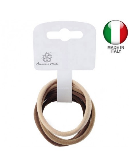Elastici Basic Elastici per capelli in microfibra colori naturali - made in Italy - 4 pezzi | Wholesale Hair Accessories and ...