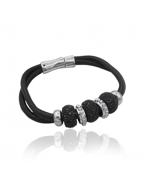 Leather Bracelets BRACCIALE TONDINI STRASS | Wholesale Hair Accessories and Costume Jewelery