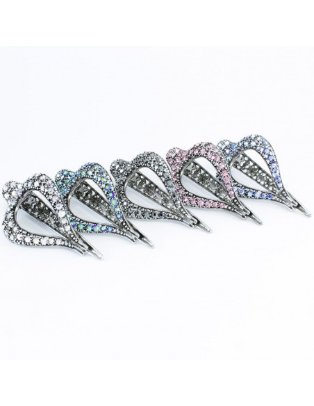 Pinze Strass PINZA LATERALE METALLO STRASS CM 9 | Wholesale Hair Accessories and Costume Jewelery