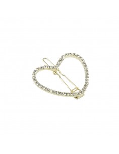 Fermagli Strass FERMAGLIO CUORE STRASS CM 3,5 | Wholesale Hair Accessories and Costume Jewelery