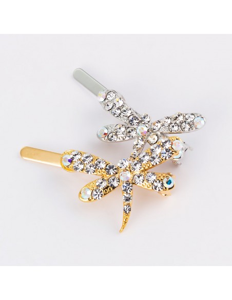 Fermagli Strass FERMAGLIO CM 4 MAGNETE LIBELLULA STRASS | Wholesale Hair Accessories and Costume Jewelery
