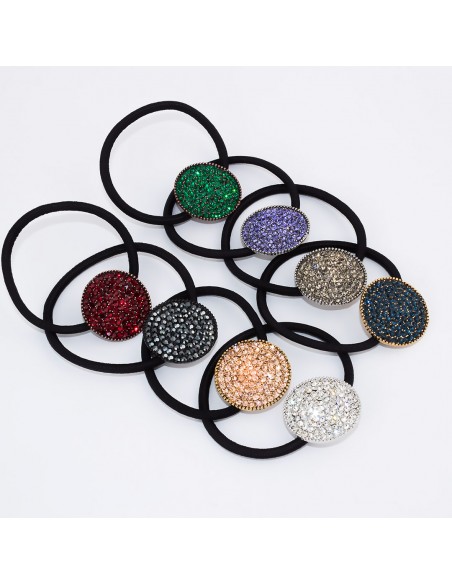 Elastici Strass ELASTICO BOTTONE STRASS | Wholesale Hair Accessories and Costume Jewelery
