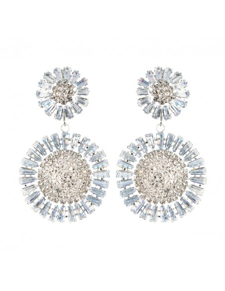 Long Rhinestone Earrings ORECCHINO SOLI CRISTALLI BAGUETTE | Wholesale Hair Accessories and Costume Jewelery