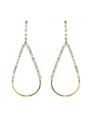 Long Rhinestone Earrings ORECCHINO GOCCIA PENDENTE STRASS | Wholesale Hair Accessories and Costume Jewelery