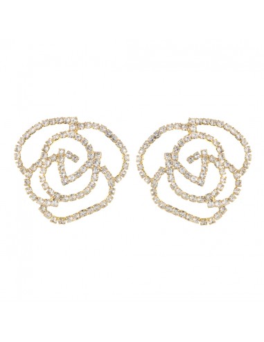 Short Rhinestone Earrings ORECCHINO CAMELIA STRASS | Wholesale Hair Accessories and Costume Jewelery