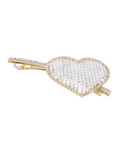 Perle MATIC CM 10 CUORE PERLE E STRASS | Wholesale Hair Accessories and Costume Jewelery
