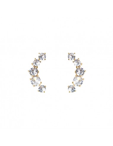 Short Rhinestone Earrings ORECCHINO METALLO CRISTALLI | Wholesale Hair Accessories and Costume Jewelery