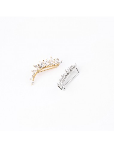 Short Rhinestone Earrings ORECCHINO PENDENTE METALLO CRISTALLI | Wholesale Hair Accessories and Costume Jewelery