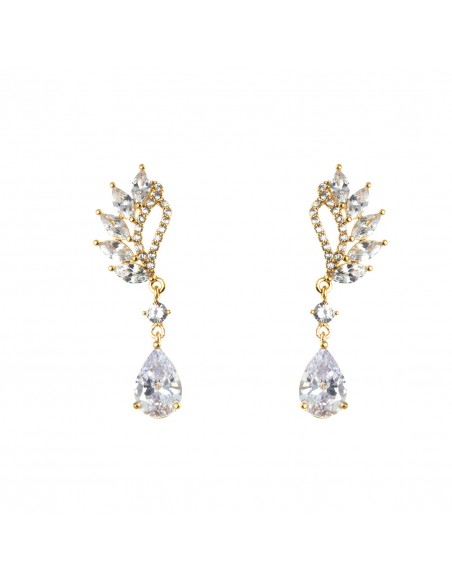 Long Rhinestone Earrings ORECCHINO PENDENTE CRISTALLI | Wholesale Hair Accessories and Costume Jewelery