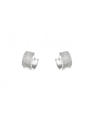 Short Rhinestone Earrings ORECCHINO METALLO ANELLO STRASS | Wholesale Hair Accessories and Costume Jewelery