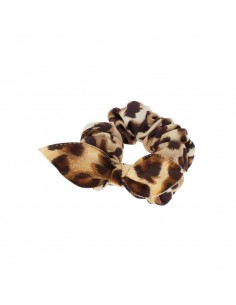 Animalier - Elastico per capelli, fermacoda in tessuto leopardato con orecchie a fiocco | Vendita Ingrosso Fermacapelli e Big...