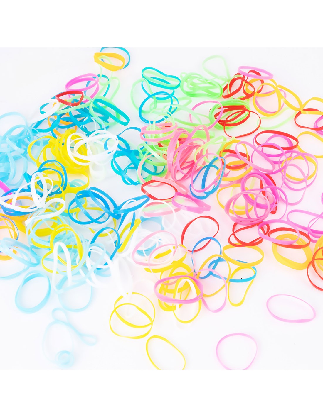 Elastici per treccine colorati - la confezione contiene 600 elastici
