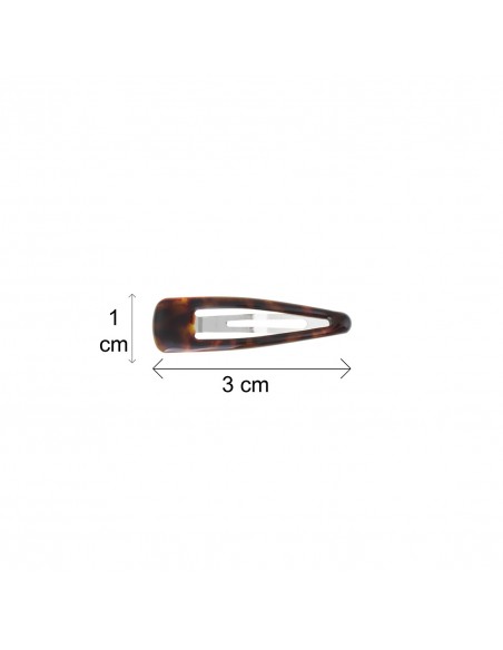 Clic Clac Basic - Fermagli per capelli clic clac gommate colore marrone tartarugato da 3 cm - PEZZI 4 | Vendita Ingrosso Ferm...