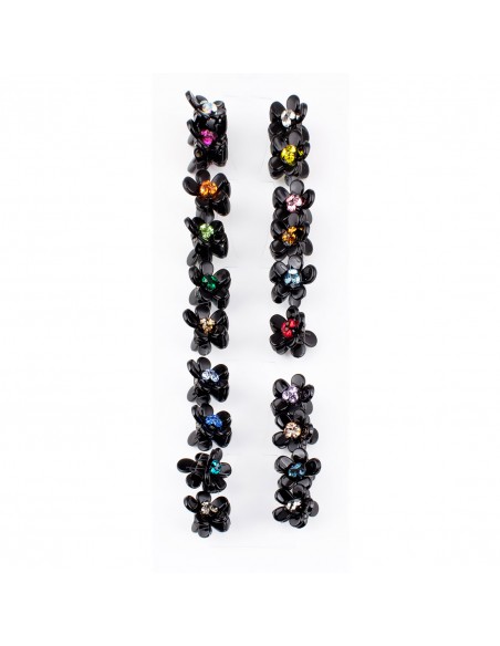 Pinze Fashion PINZA CM 01,5 FIORE STRASS PZ 20 | Wholesale Hair Accessories and Costume Jewelery