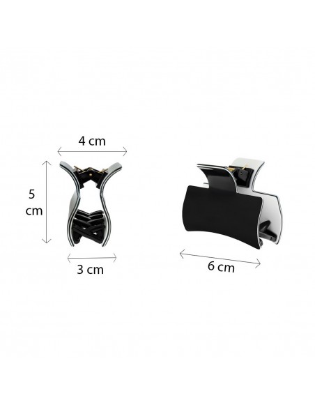 Layer Black PINZA LAYER BLACK QUADRA CM 06 - HAND MADE | Wholesale Hair Accessories and Costume Jewelery