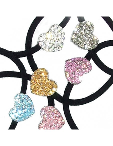 Elastici Strass FERMACODA CUORE STRASS | Wholesale Hair Accessories and Costume Jewelery