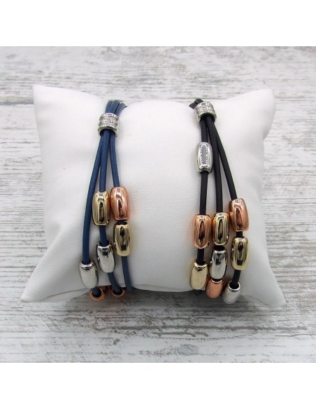 Leather Bracelets BRACCIALE ECOPELLE PENDENTI | Wholesale Hair Accessories and Costume Jewelery