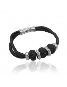 Leather Bracelets BRACCIALE TONDINI STRASS | Wholesale Hair Accessories and Costume Jewelery