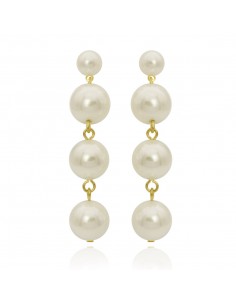 Pearl earrings ORECCHINI PERLE ARG/ORO-P. ARGENTO | Wholesale Hair Accessories and Costume Jewelery