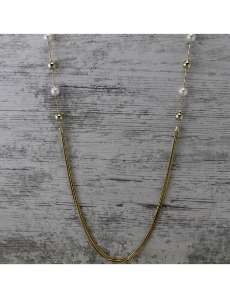 Halsketten Perlen COLLANA SFERE E PERLE METALLO MULTIFILO | Großhandel Haarschmuck und Modeschmuck