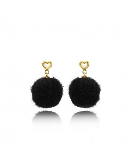 Fashion Short Earrings ORECCHINO PON PON BOTTONE | Wholesale Hair Accessories and Costume Jewelery