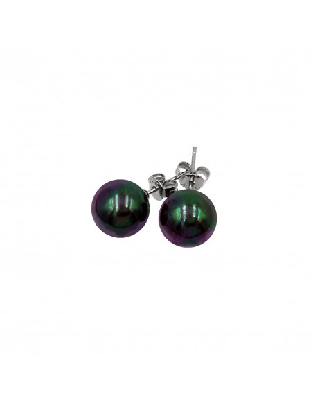 Pearl earrings ORECCHINI ACCIAIO PERLA CANG. MM.8 | Wholesale Hair Accessories and Costume Jewelery
