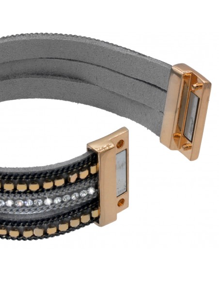 Fashion Bracelets BRACCIALE LARGO STRASS E BORCHIE | Wholesale Hair Accessories and Costume Jewelery