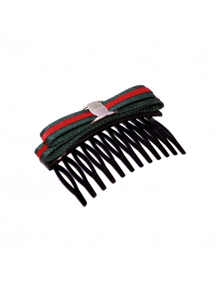 Red&Green PETTINE CM.7 FIOCCO V/R | Wholesale Hair Accessories and Costume Jewelery