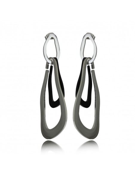 Steel Earrings ORECCHINO ACCIAIO ANELLI ETNICI PENDENTI | Wholesale Hair Accessories and Costume Jewelery