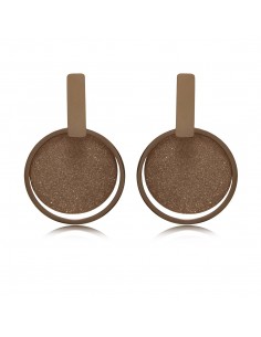Steel Earrings ORECCHINO ACCIAIO CERCHIO GLITTER | Wholesale Hair Accessories and Costume Jewelery