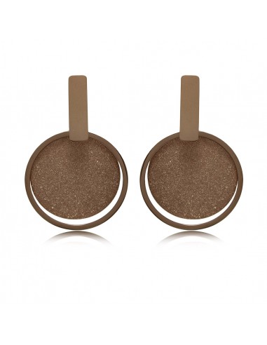 Steel Earrings ORECCHINO ACCIAIO CERCHIO GLITTER | Wholesale Hair Accessories and Costume Jewelery